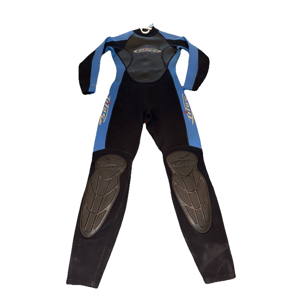 TILOS Full Body Wetsuit Medium Blue & Black Padded Knees